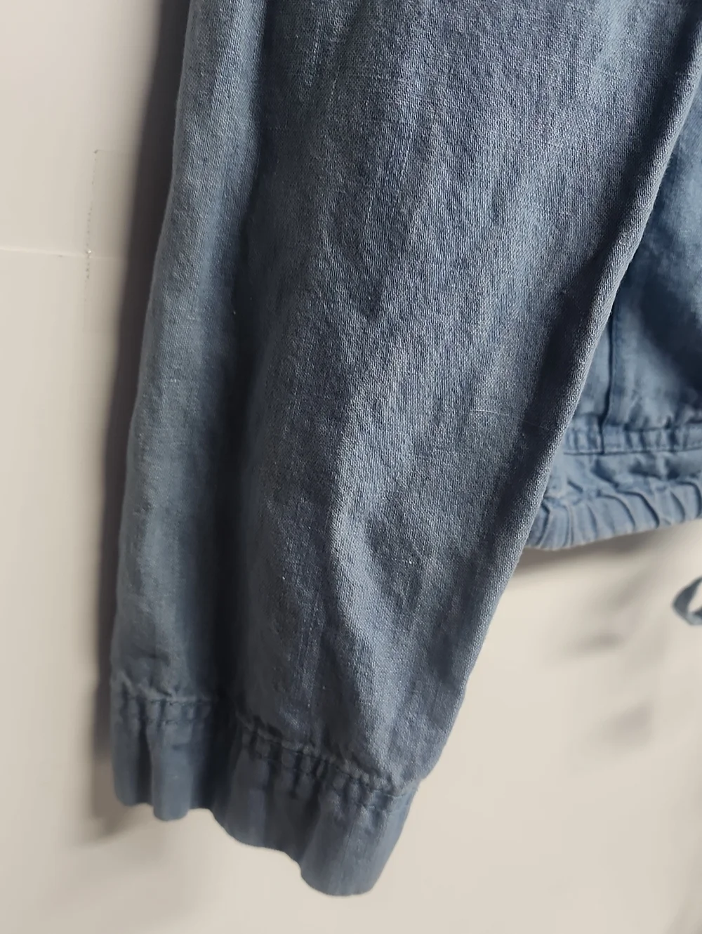 LRL Lauren Jeans Co RALPH LAUREN Vintage Light Blue Denim Jacket Linen Blend SzL - Picture 3 of 7